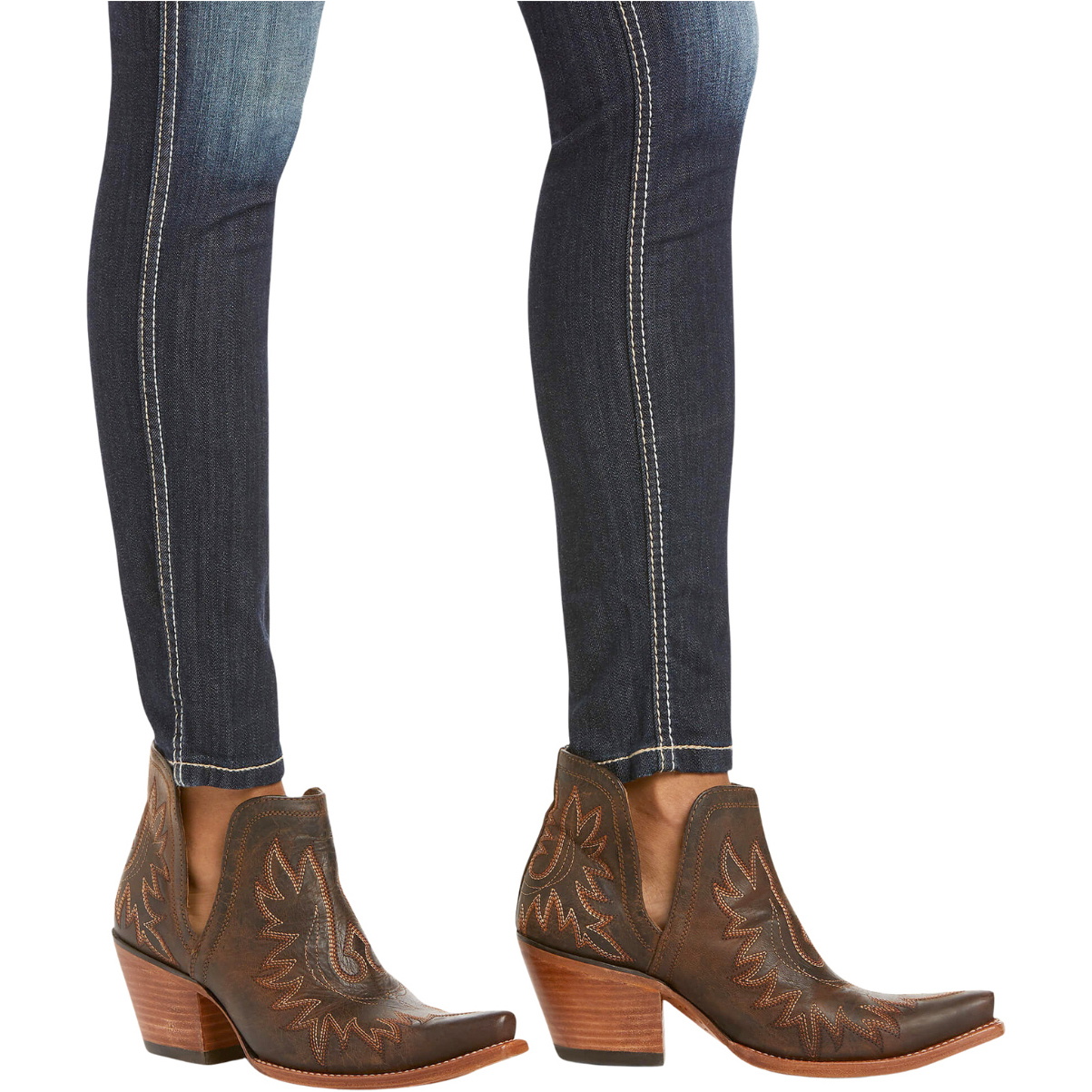 2025 Ariat Frauen R . E . A . L . Mid Rise Stretch Outseam Ella Skinny Jean 10018357 - Celestial